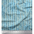 thumbnail image 1 of Soimoi Blue Cotton Voile Fabric Brush Stroke & Lines Abstract Print Sewing Fabric Yard 56 Inch Wide, 1 of 3