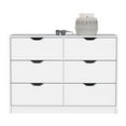 thumbnail image 5 of DEPOT E-SHOP Houma 4 Drawer Dresser with 2 Lower Cabinets, Drawer Chest, White, 5 of 5