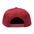 thumbnail image 4 of DALIX Retro Brooklyn Hat Flat Bill Snapback Embroidered Baseball Cap in Maroon, 4 of 6