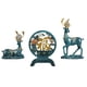 thumbnail image 5 of Estatuas de ciervos de resina, figuras de renos, gabinete de ilustraciones, figura de animal, escultura de alce para decoración del día de San Valentí Azul, 5 of 10