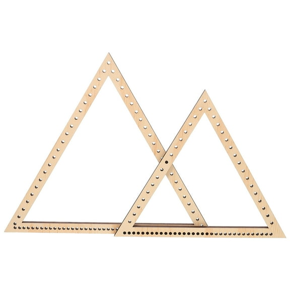 HONITANO 2-Piece Triangle Woven Khaki Carpet Kit for Wall Hanging, Craft Projects, and Knitting Enthusiasts