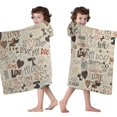 thumbnail image 4 of I Love My Dogs Art Hooded Bath Towel，50"x30" for Ages 3 To 12 Kids, Quick Dry Lightweight Soft Microfiber Hood Beach Towel Cover Up for Kids, 4 of 7