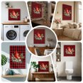 thumbnail image 6 of Ships Next Day Canvas Wall Art 16"x16", Christmas Cardinal Birds Wood Framed Canvas Print Painting, Buffalo Checker Xmas Pine Tree Ready to Hang Picture Wall Decor for Home Bedroom Kitchen Office, 6 of 9