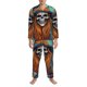 thumbnail image 3 of Fotbe Cartoon Pumpkin Skull Pijama de Hombre con Estampado de Manga Larga, Conjunto de 2 Piezas, Ropa de Dormir Suave y Cómoda con Bolsillos-Small, 3 of 7