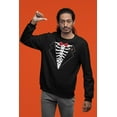 thumbnail image 3 of Old Glory Mens Tuxedo Skeleton Costume Long Sleeve Sweatshirt, 3 of 6