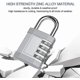 thumbnail image 4 of Locker Lock, 4 Digit Combination Padlock, Re-settable Combo Lock For Gym, School And Employee (sliver), 4 of 4