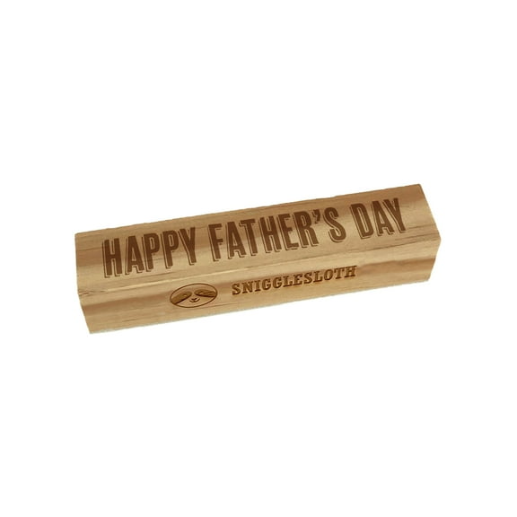 Happy Father's Day Drop Shadow Rectangle Rubber Stamp Stamping Scrapbooking Crafting - Small 2.50in