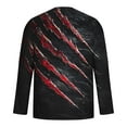 thumbnail image 4 of FDGIU Men's Halloween Graphic Tees Men Casual Round Neck Long Sleeve Pullover Halloween Printed T-Shirt Blouse Tops Casual Shirts, 4 of 5