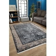 thumbnail image 3 of Jamnagar Grey Framed Polyester Area Rugs for Living Room Washable Rugs Boho Moroccan Area Rug Soft Geometric Bohemian Carpet Distressed Indoor Rug for Bedroom Dining Room Office Nonslip Rug, 3 of 9