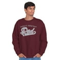 thumbnail image 4 of World's Greatest Dad Number 1 Father Men's Crewneck Sweatshirt Brisco Brands 2X, 4 of 6