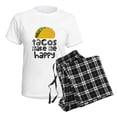 thumbnail image 4 of CafePress - Tacos Make Me Happy Pajamas - Women's Short Sleeve Print T-Shirt and Pants Light Cotton Pajama Set, 4 of 7