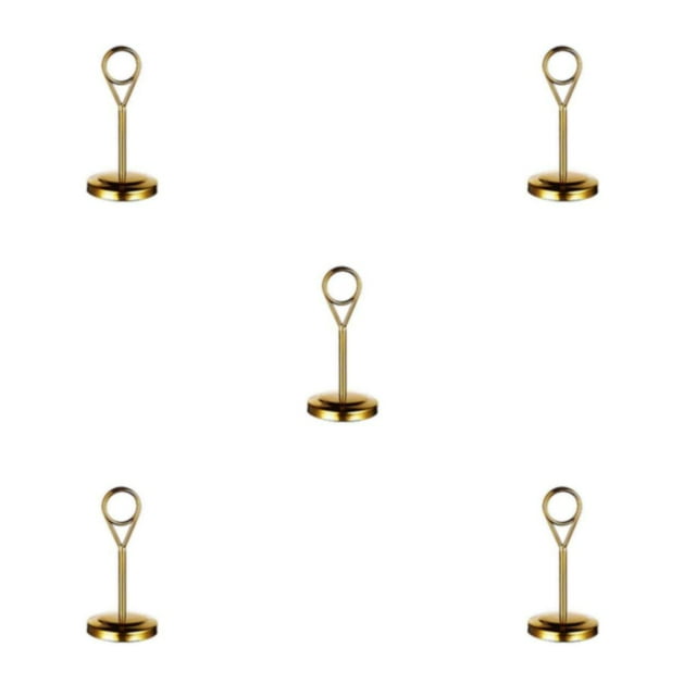 Baohd Support de Numéro de Table Contemporain pour Photos, pour Réglages d'Hôtel Tendance, Or, 10cm, 5Ensemble