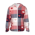 thumbnail image 1 of Balery Heart Plaid Sudadera ligera de manga larga con capucha y protección solar UPF 50+ para hombre y mujer, ideal para pesca y running-XX-Large, 1 of 7