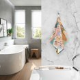 thumbnail image 2 of Yayeee 100% Cotton Hand Towels for Bathroom 16" x 28" Soft Absorbent Kitchen Towel, Orange Cityscape Painting, 2 of 7