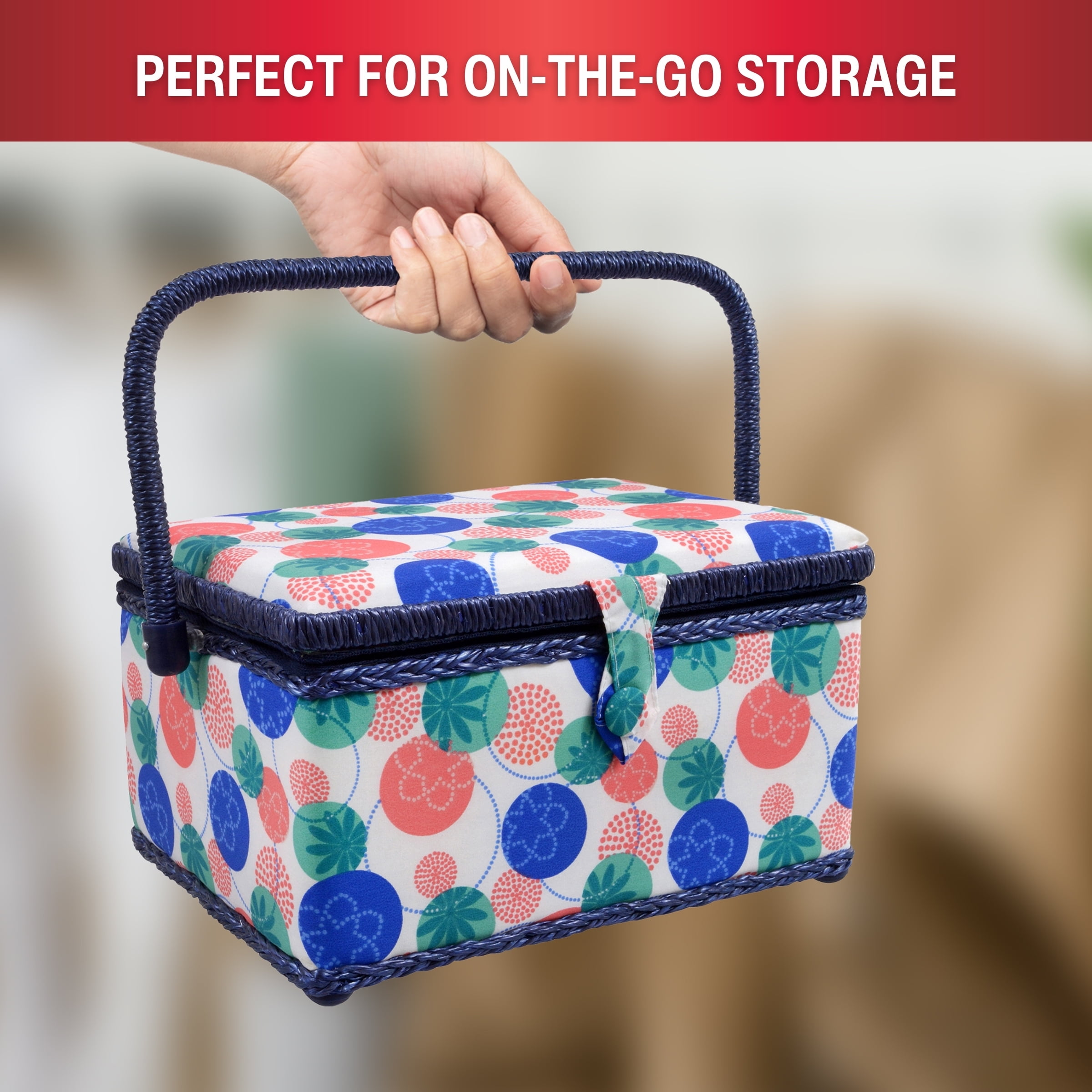 SINGER Sewing Basket with Complete Sewing Kit and Notions Set