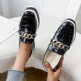 thumbnail image 2 of KELINFONG Platform Loafers for Women Slip on Mules with Chain Round Toe Business Work Shoes, 2 of 2