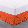 thumbnail image 3 of D.N.G. BEDDINGS 1 Piece Pinch Pleated Bed Skirt, 18 Inch Deep Pocket, 800 Thread Cotton 100% Egyptian Cotton, Twin XL Size (39" x 80") Inch, Solid Orange, 3 of 3