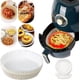 thumbnail image 1 of Nvzi 100PCS Air Fryer Disposable Paper Liner, Food Grade Non-Stick Air Fryer Parchment Paper Liners Round, Air Fryer Liners Baking Paper for Baking Roasting Microwave (100, White), 6.3in, 1 of 5