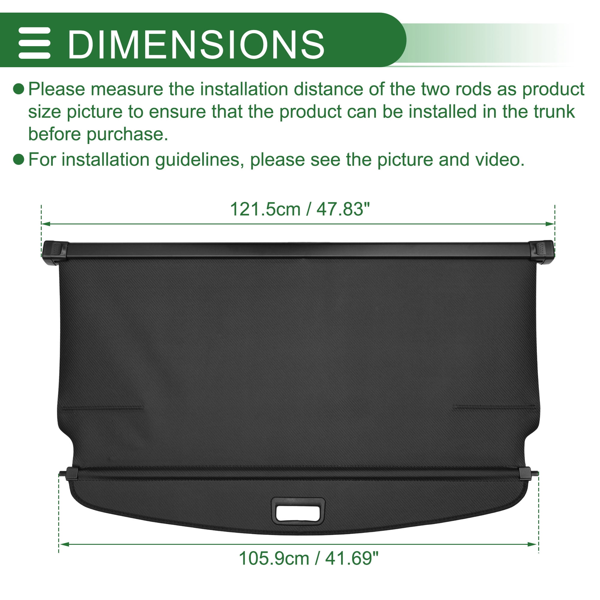 Unique Bargains Retractable Cargo Cover for Ford Bronco Sport 2021-2025 Rear Trunk Shade