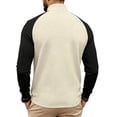 thumbnail image 4 of Dwelliawo Men's Zip Up Sport Jacket Color Block Stand Collar Athletic Outerwear Lightweight Quick Dry Honeycomb Knit For Running Gym Training Casual Daily Activities Khaki 2xL, 4 of 6