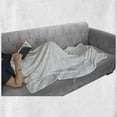 thumbnail image 6 of Geometric Soft Flannel Fleece Throw Blanket, Soft Greyscale Geometrical Forms Bicolored and Faded Style in Muted Tones, Cozy Plush for Indoor and Outdoor Use, 60" x 80", Pale Grey White, by Ambesonne, 6 of 6