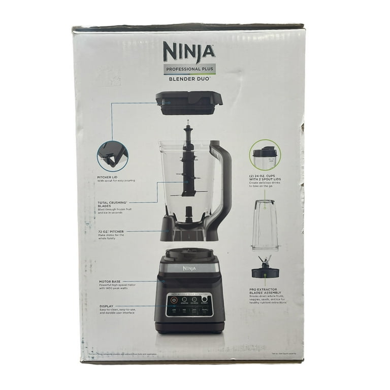 Nutri Ninja 72-Oz. Blender Duo with Auto IQ Black/Silver  - Best Buy