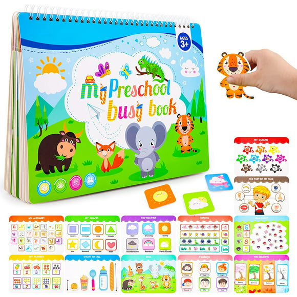Montessori Learning Toys for Toddler, Educational Busy Book, Preschool Learning Toys Activity Book, Toys for 1 2 3 4 Years Old Boys And Girls