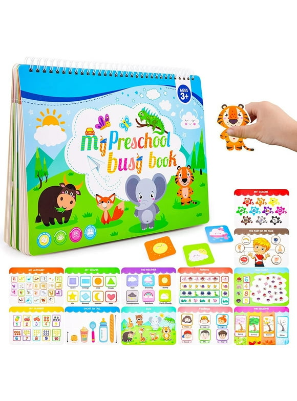 Montessori Learning Toys for Toddler, Educational Busy Book, Preschool Learning Toys Activity Book, Toys for 1 2 3 4 Years Old Boys And Girls