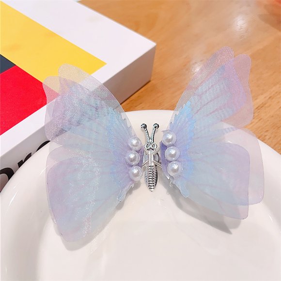 CQCYD St. Patrick's Day Moving Hairpin, Flying Butterfly Hair Clip forGirlsWomen, 3D Rhinestone Gradient Color Large Wings Hair Accessories, Birthday Gift for Mother Daughter, Party Wedding Festival