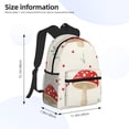 thumbnail image 2 of Disketp Flat Mushrooms Mochila Ligera Clásica con Múltiples Bolsillos, Mochila Casual para Hombre y Mujer, Ideal para Escuela, Trabajo y Viajes, 2 of 6