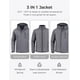 thumbnail image 3 of Chaqueta Wantdo para hombre, impermeable, 3 en 1, impermeable, para invierno, color gris XL, 3 of 6