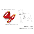 thumbnail image 2 of Spiked Studded Leather Puppy Dog Harness Vest for Small Breeds Red, 2 of 7