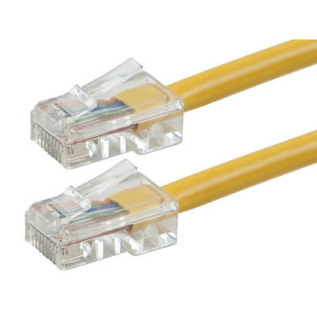 UPC: 0889028012765 | Monoprice Cat6 Ethernet Patch Cable – 1 Feet – Yellow | Network Internet Cord – RJ45  Stranded  550Mhz  UTP  Pure Bare Copper Wire  24AWG – Zeroboot Series