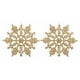 thumbnail image 4 of sweethay 12 piezas de decoración de copo de nieve de Navidad portátil para el hogar, decoración colgante para sala de estar, adorno de Dorado 2piezas, 4 of 6