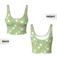 thumbnail image 5 of Kdxio Cute Frog2 Print Workout Crop Tank Top for Women Racerback Yoga Tank Tops Athletic Sports Shirts Exercise Undershirts, 5 of 9