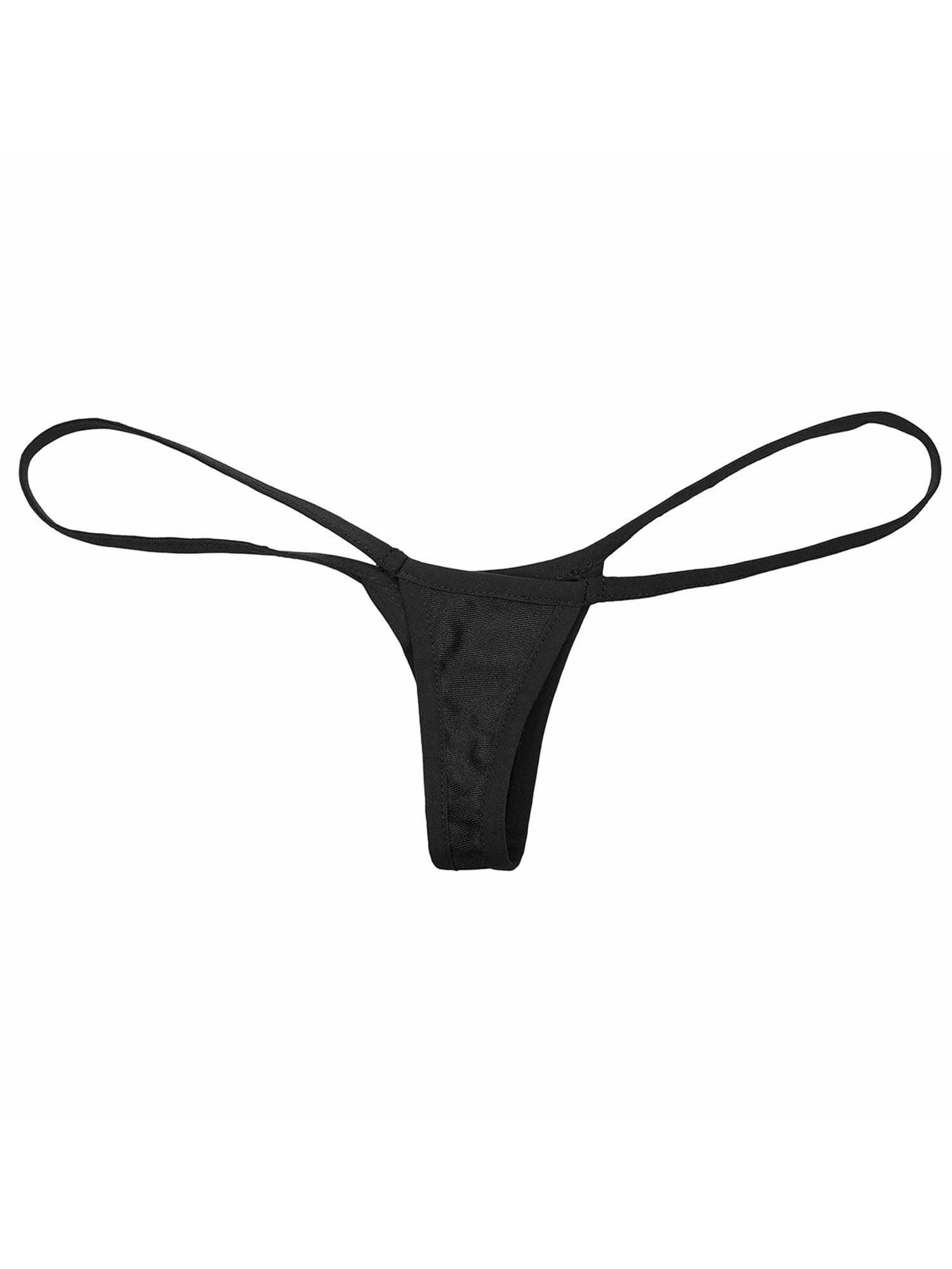  GrAles Womens Low Waist Micro Thong G-string Briefs Underwear  Elastic Waistband T-back Thongs Panties (Color : Black-b1, Size : One Size)  : Clothing, Shoes & Jewelry