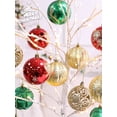 thumbnail image 4 of Bolas de decoración navideña de 5/6/8/10/12 cm, adornos para árbol de Navidad, fiesta de cumpleaños, para niños, suministros para bodas, bolas colgantes de PVC, 4 of 5
