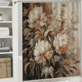 thumbnail image 6 of Fenyluxe Flowers Quick-Drying Polyester Bathroom Shower Curtain Set with Hooks 60x72, 6 of 7