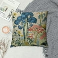 thumbnail image 2 of Nawypu , Chinoiserie Pillow Cover Asian Scenic Blue and Green Throw Pillow Covers Farmhouse Tree Leaves Pillow Case Cushion Covers for Sofa Couch Living Room, 2 of 5