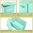 thumbnail image 3 of Bread Box for Kitchen Countertop, Vesteel Metal Bread Bin Holder for Modern Classic Farmhouse, Extra Large & High Capacity Storage Container - 13" x 9.8" x 7.3" - Holds 2+ Loaves, Turquoise, 3 of 7