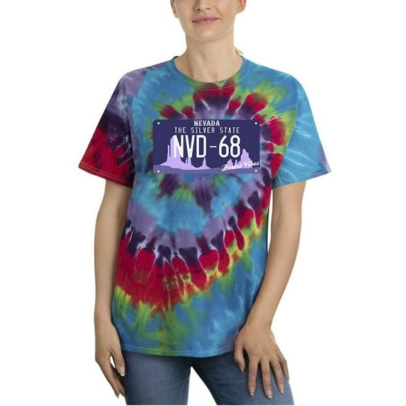 Car Plates Nevada Nvd 68 Tie Dye Spiral Women -Image by Shutterstock, Female Medium