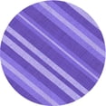 thumbnail image 1 of Ahgly Company Machine Washable Indoor Round Transitional Purple Mimosa Purple Area Rugs, 7' Round, 1 of 7