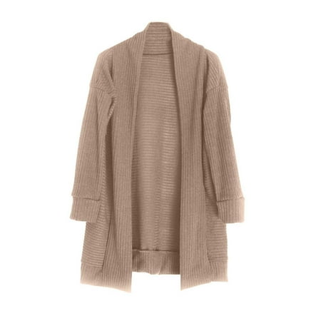 

Dadaria Toddler Jacket 1-7 Years Autumn And Winter Girls Sweaters Kids Mid-length Open Front Down Knit Cardigans Sweater Coat Khaki 4-5 Years Toddler