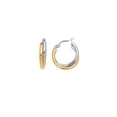 thumbnail image 6 of Jewelstop 14K 2 Tone Gold Triple Hoop Earrings - 5x22mm, 2.8gr., 6 of 8