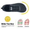 thumbnail image 2 of Women's Wide Toe Box Walking Shoes for Plantar Fasciitis, Arch Support Orthotic Wide Width Athletic Tennis Running Sneakers​​​ Black Size 10, 2 of 5