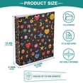 thumbnail image 3 of FORMRS 3 Ring Binder 1.5 inch with Pockets Set of 2 Clip Board 200 Sheets Capacity, Moon Pattern, 3 of 8