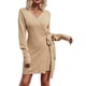 thumbnail image 3 of Vestido cárdigan Sunloudy para mujer, manga larga, cuello en V, cintura, lazo lateral, ropa informal ajustada, vestido elegante Sunloudy moda, 3 of 9