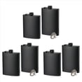 thumbnail image 1 of Paquete de 6 Petacas para Licor, Petacas Finas A Prueba de Fugas de Acero Inoxidable de 8 Onzas con Embudo para Hombres y Mujeres (Negro Mate), 1 of 5
