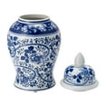 thumbnail image 2 of Sagebrook Home Ceramic 14" Temple Jar, Blue/White, 2 of 6