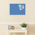 thumbnail image 3 of PinPix 27x19 Custom Cork Bulletin Board Baus Blue Beige Poster Board Has a Fabric Style Canvas Finish, Framed in Baus Blue Beige, by ArtToFrames (PinPix-1532), 3 of 5
